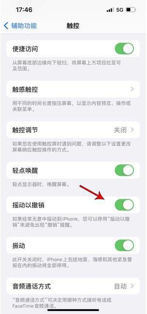 惠山苹果手机维修分享iPhone手机如何设置摇一摇删除文字 